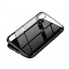 Husa protectie iPhone X/XS magnetica, din sticla securizata, Gonga®