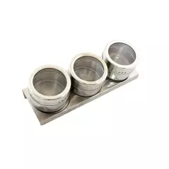 Set 3 recipiente magnetice pentru bucatarie, Gonga®