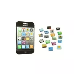 Set 18 magneti de frigider model aplicatii iPhone, Gonga®