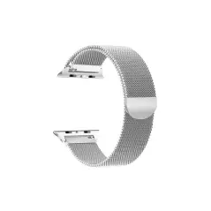 Curea magnetica compatibila Apple Watch, metalica, reglabila - Argintiu